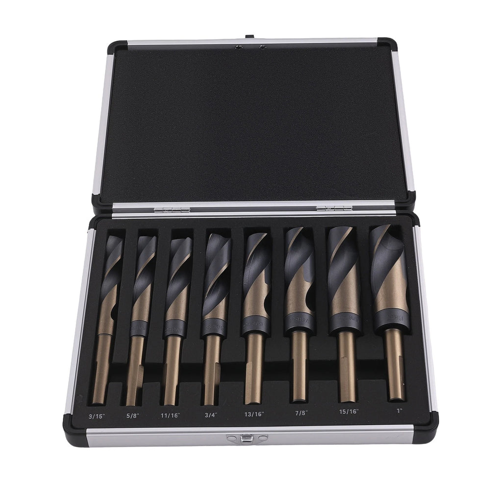 8-Piece Wood Drilling Bit Kit HSS with Case