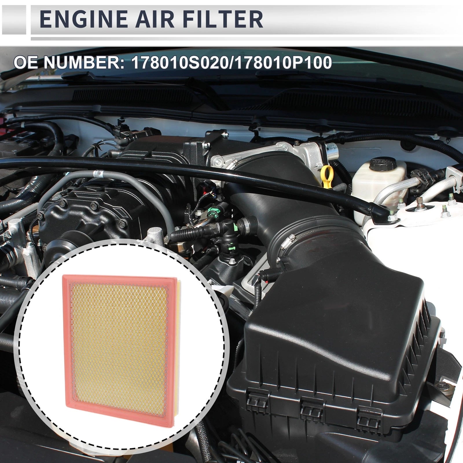 Engine Air Filter No. 17801-0S020 for Toyota Tacoma 3.5L (2016–2023)