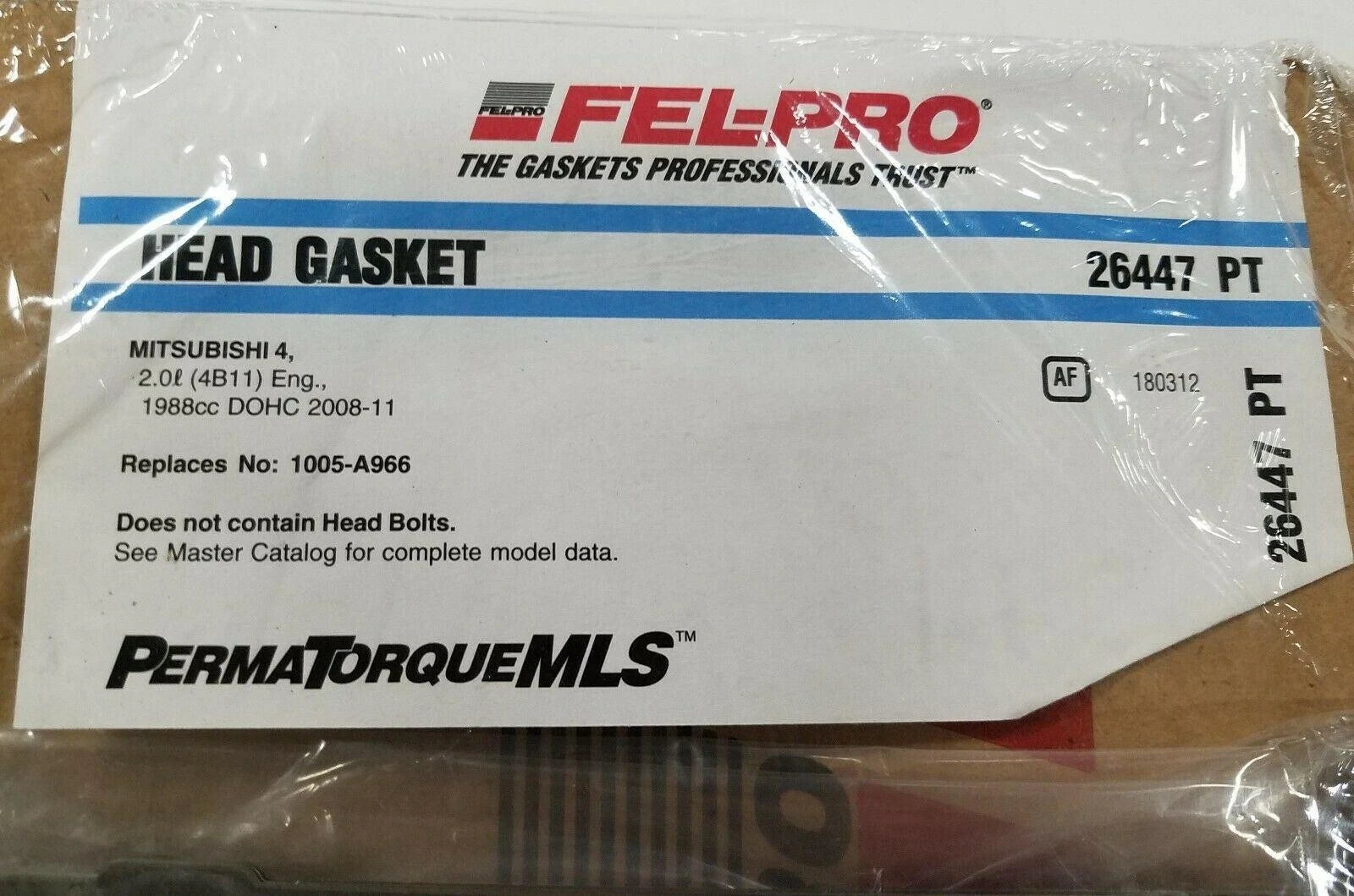 Fel-Pro 26447 PT Engine Cylinder Head Gasket for Mitsubishi Lancer (2008–2011)