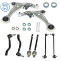 Set of 8 Control Arms and Tie Rods for Nissan Altima (2007–2012)