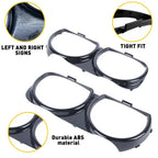 Set of 2 Front Headlight Bezel Lamp Cover Trim for Dodge Challenger (2015–2021)