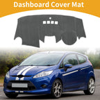 Dashboard Cover Mat for Ford Fiesta MK7 (2009–2017) Gray 1 Pc