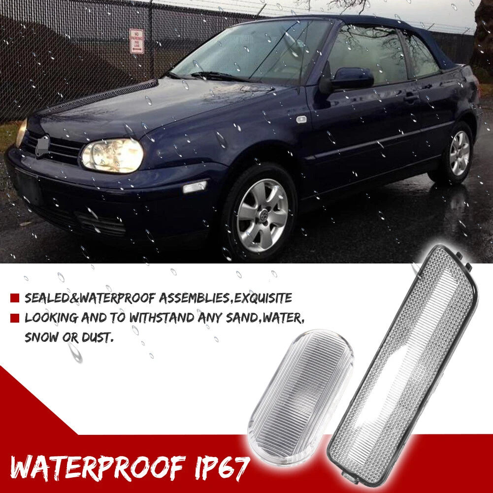 Set of 4 Clear Front Bumper Side Marker Lights for VW Golf MK4 (1999–2006)