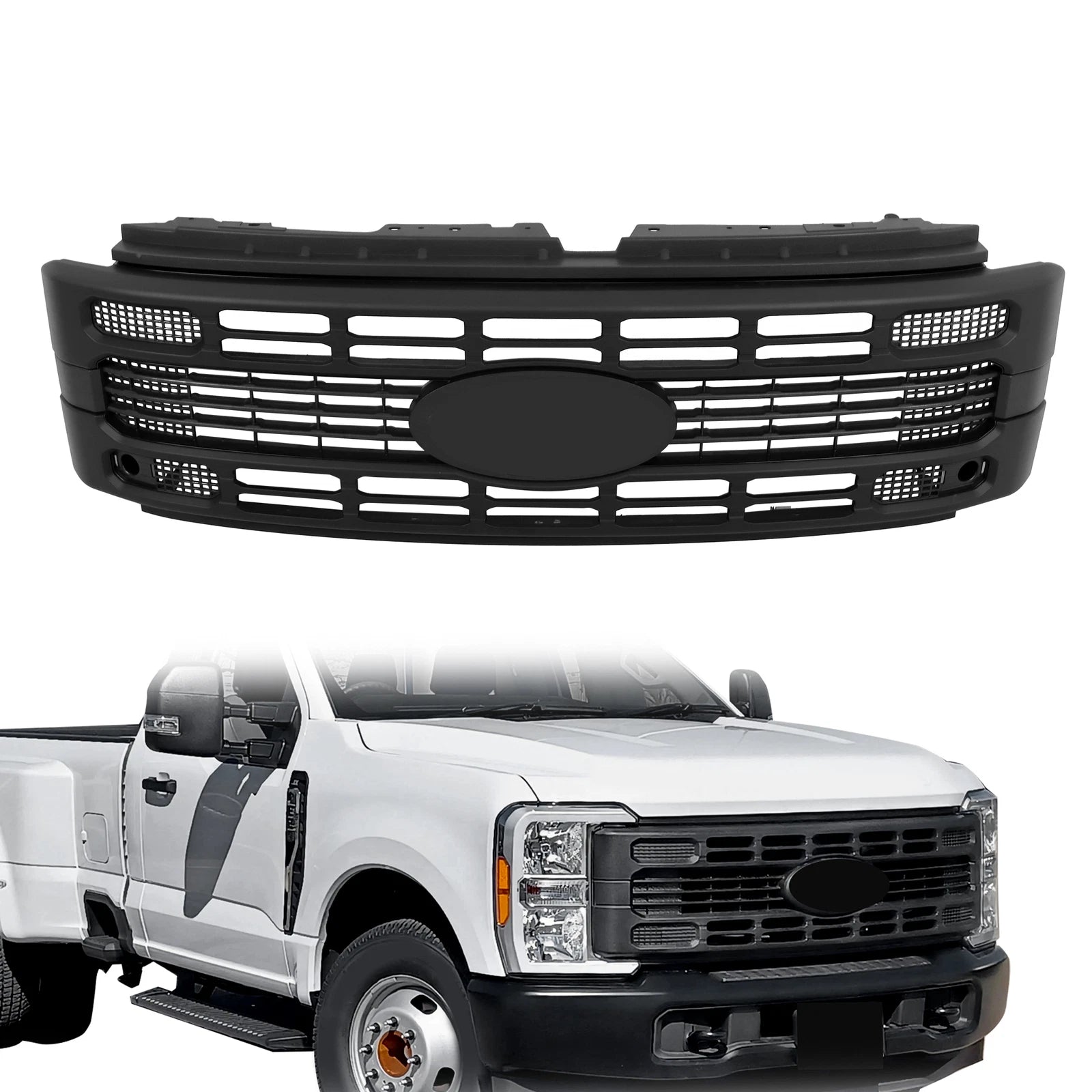 Front Grille for Ford F250 (2023–2024) Plastic Black Textured