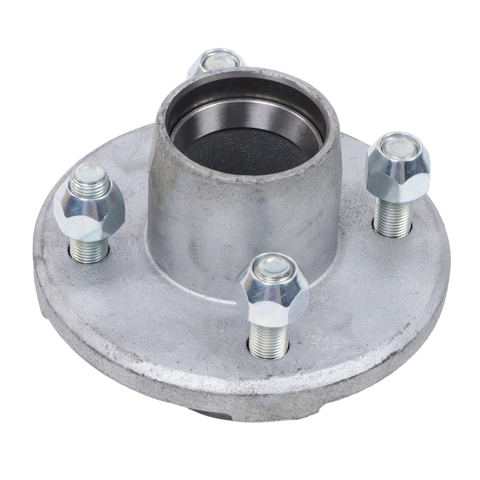 Set of 4 Hot Dipped Galvanized Trailer Hubs for 2000 lbs Axles (1" Spindle)