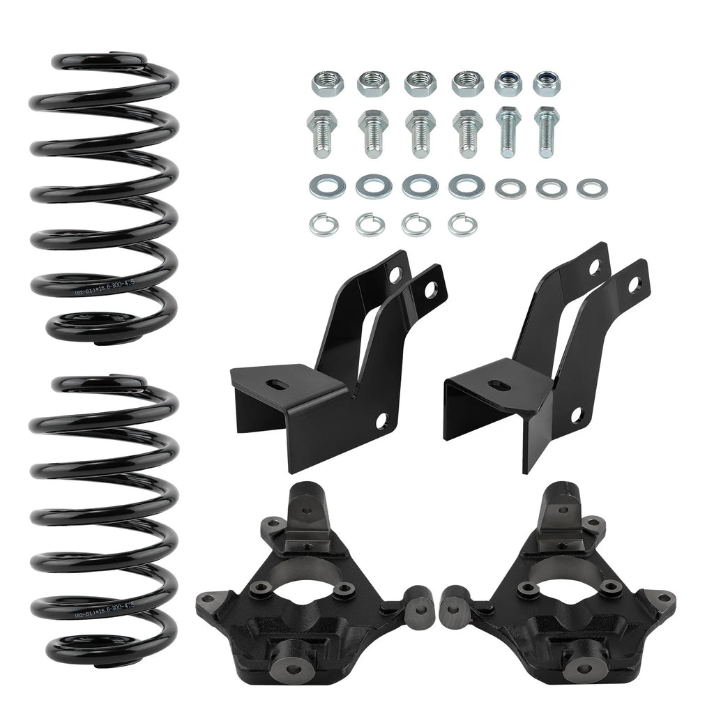2" Front 4" Rear Drop Spindle Lowering Kit for Chevy Tahoe GMC Yukon (2007–2014)