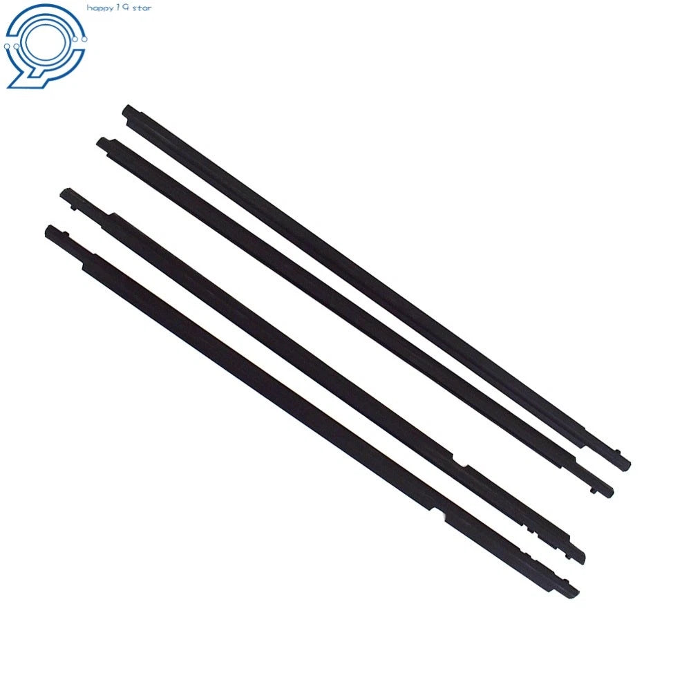 Set of 4 Black Weatherstrip Window Moulding Trim Seals for Toyota Corolla (2009–2012)