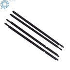Set of 4 Black Weatherstrip Window Moulding Trim Seals for Toyota Corolla (2009–2012)