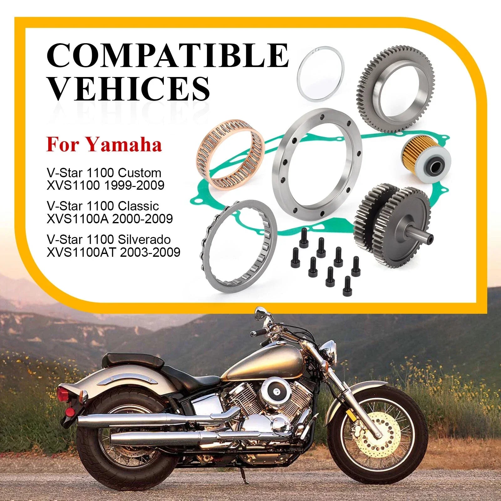 Starter Clutch Gear Kit for Yamaha XVS1100 (1999–2009)
