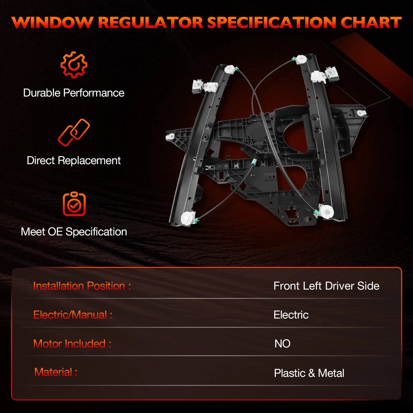 Window Regulator for Lincoln Navigator Ford Expedition (2007-2017)