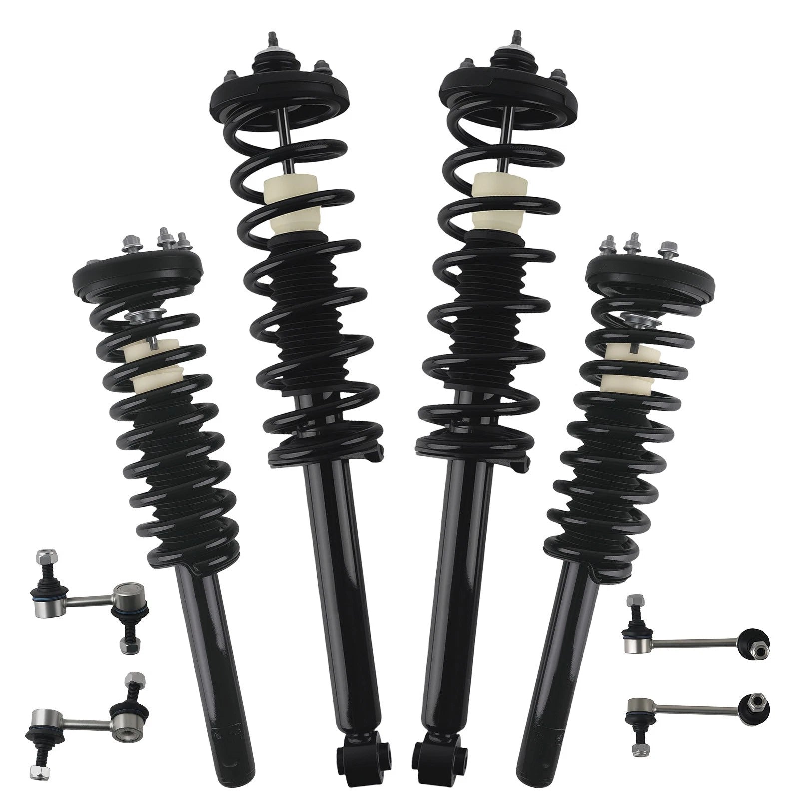 Front & Rear Struts w/ Coil Spring & Sway Bars for Honda Accord (2003–2007)