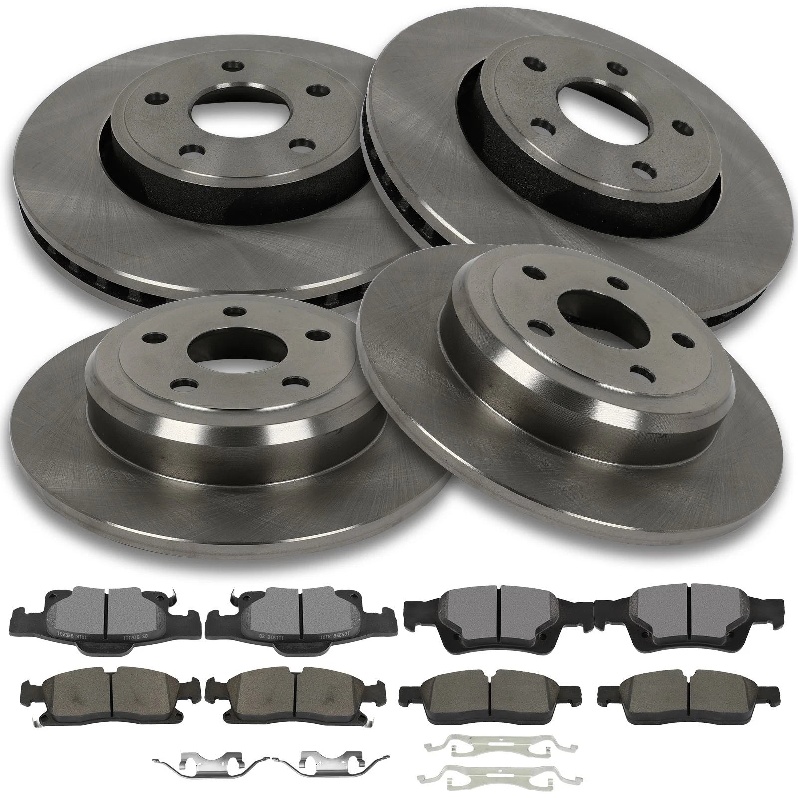 Front Rear Rotors & Pads for Dodge Durango (2011–2020) 330mm Diameter