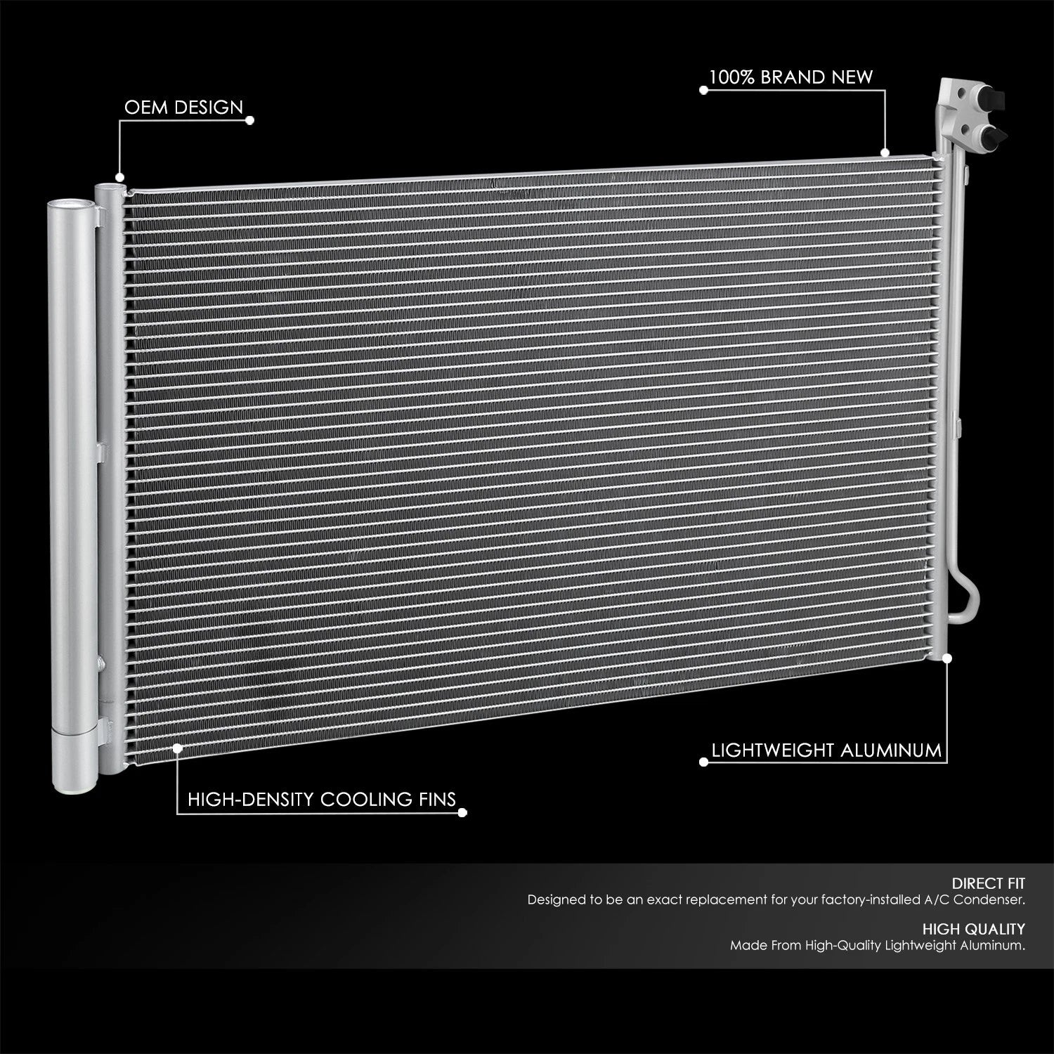 A/C Condenser for Tesla Model X (2016–2021) - Aluminum Core Replacement