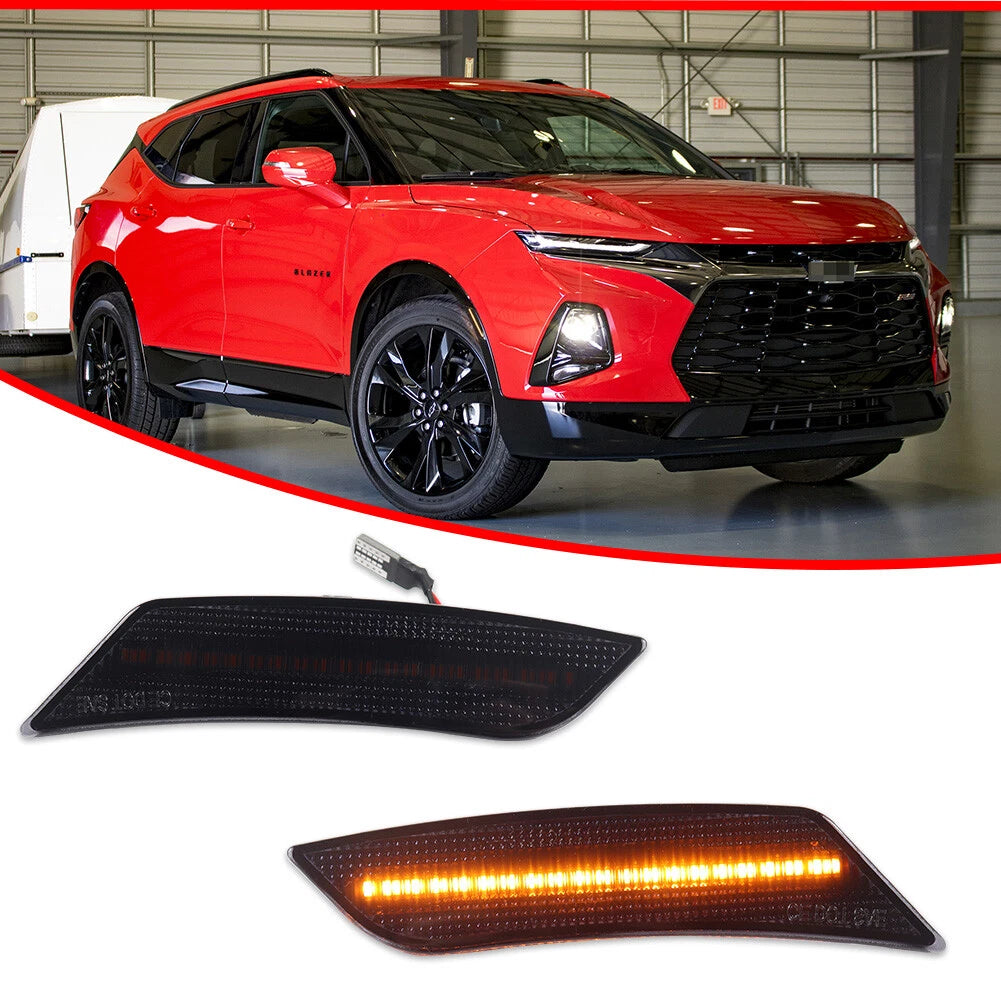 2X Smoked Amber LED Front Side Marker Light for Cadillac ATS (2013–2014) & XT5 (2017–2023)