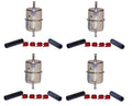 Set of 4 Wix Fuel Filters In-Line for Fiat 124 Jeep DJ3 Saab 95 Sonett