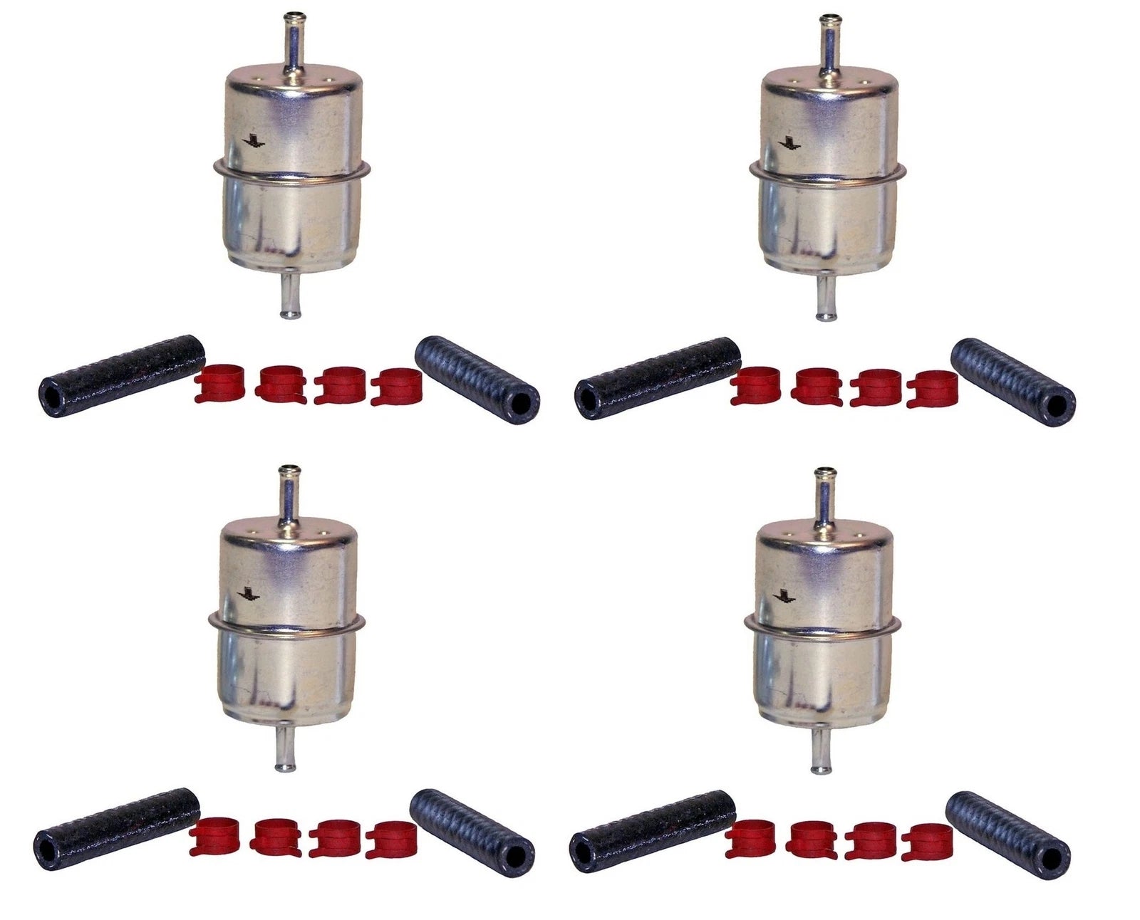 Set of 4 Wix Fuel Filters In-Line for Fiat 124 Jeep DJ3 Saab 95 Sonett