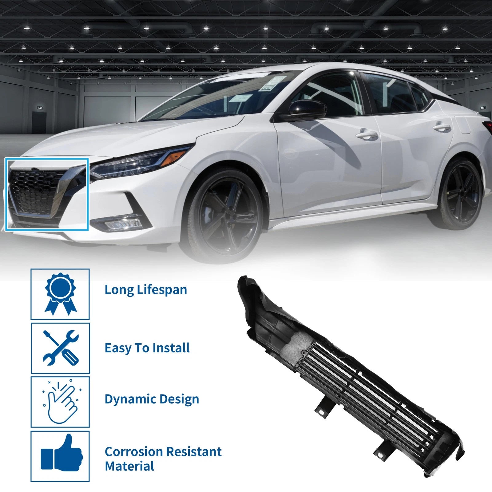 Front Air Shutter Assembly for Nissan Sentra (without Motor) (2013–2019)
