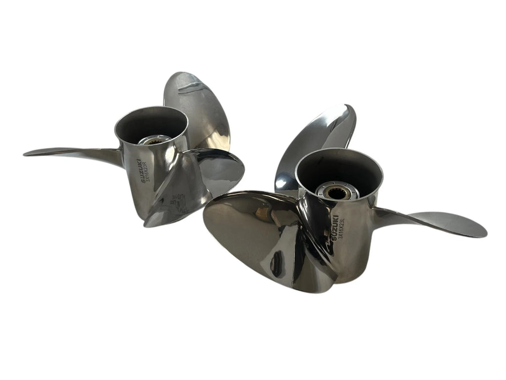 Set of 3 Stainless Steel Propellers for Suzuki Marine (LH & RH)