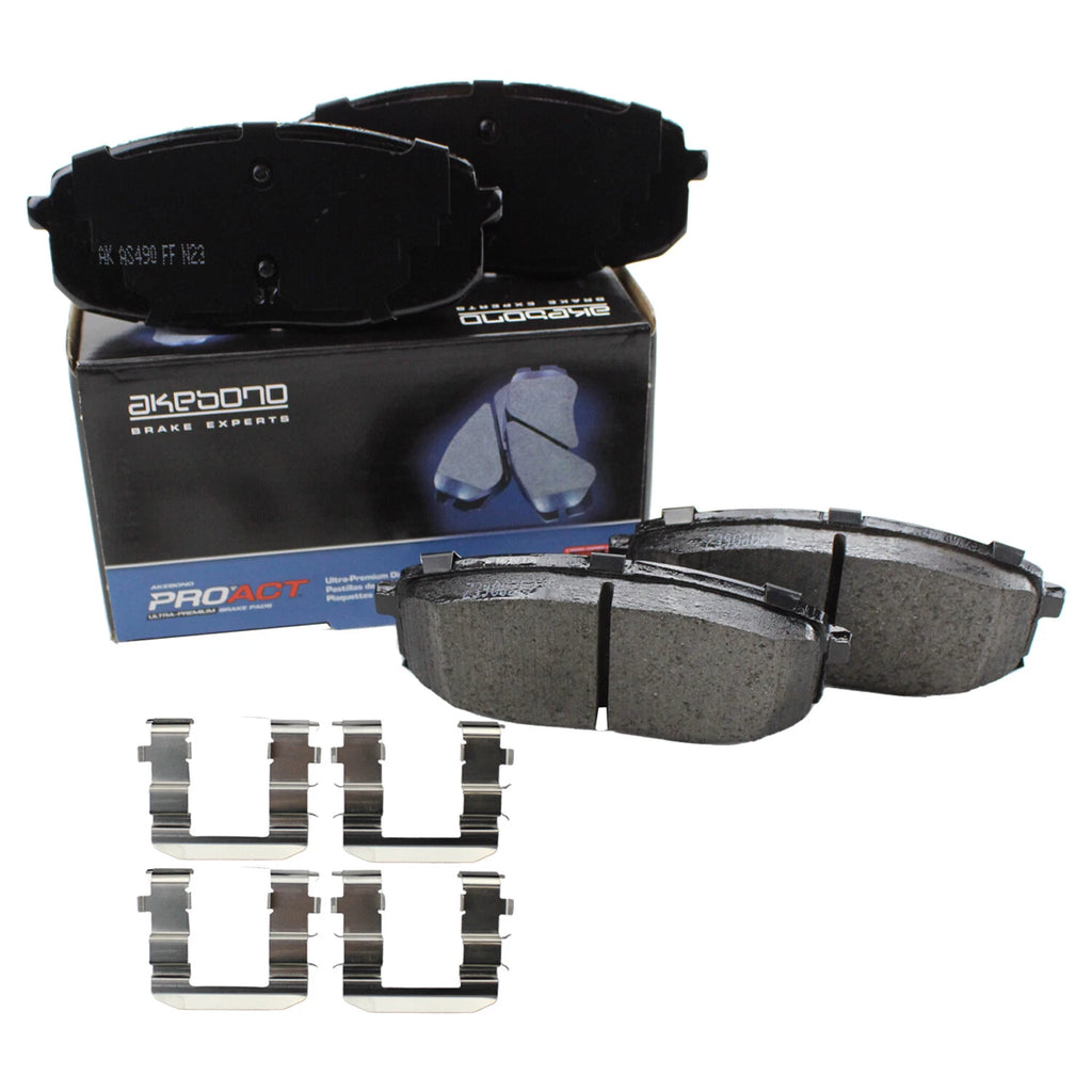 Set of 4 Akebono ProACT Ultra Premium Front Ceramic Pads for Kia Soul (2014–2016)