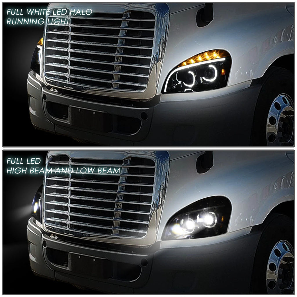 Full LED C-Halo Projector Headlight Lamps for Cascadia (2008–2017)