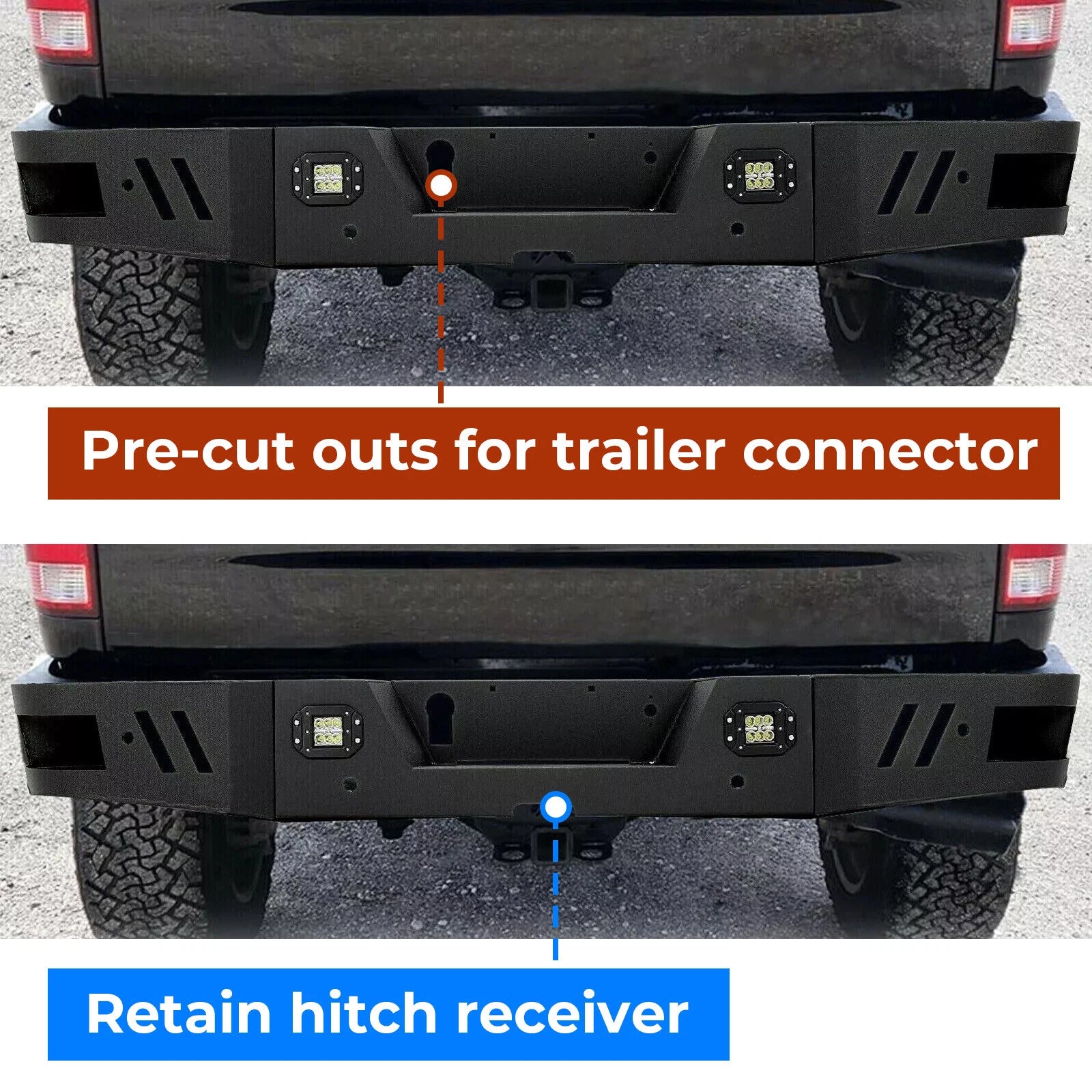 Steel Bumper for Ram 2500 3500 (2010–2018) with Sensor Holes and LED Light