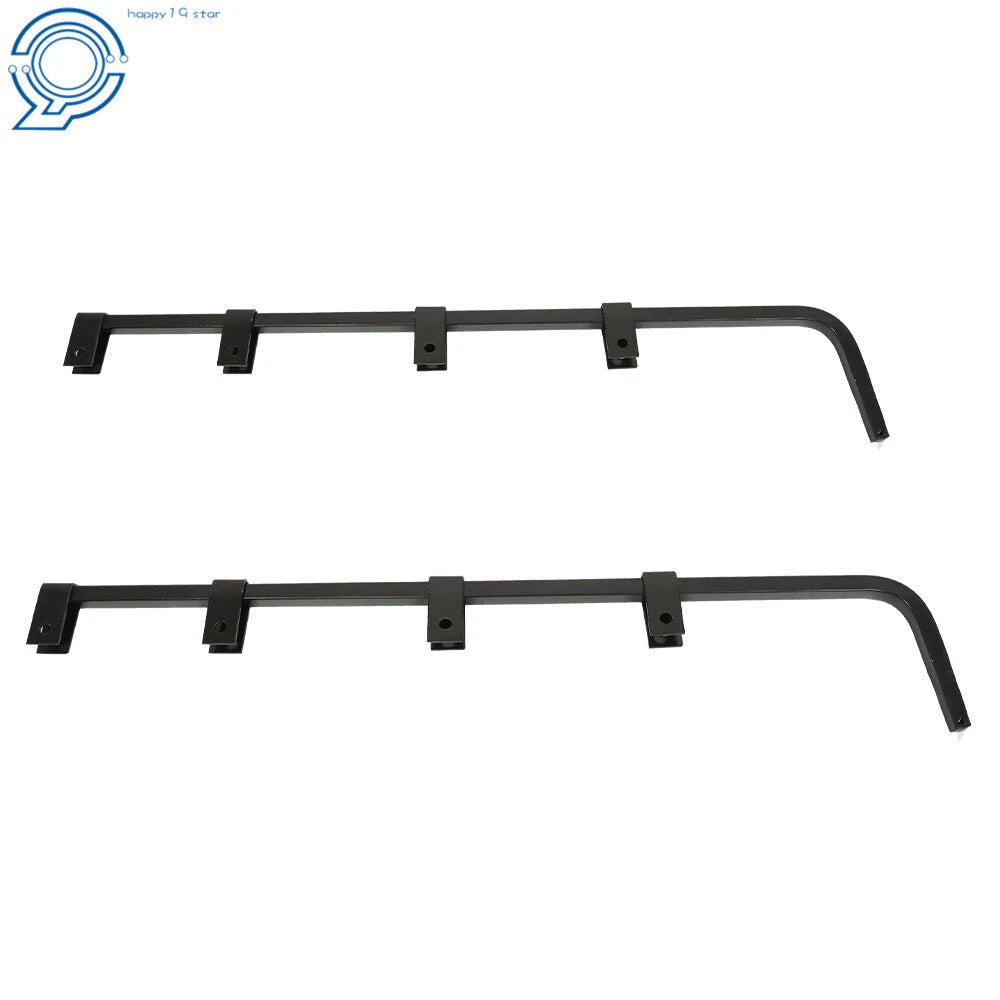 Set of 2 Black Straight Mud Flap Hangers for Semi Truck (30")