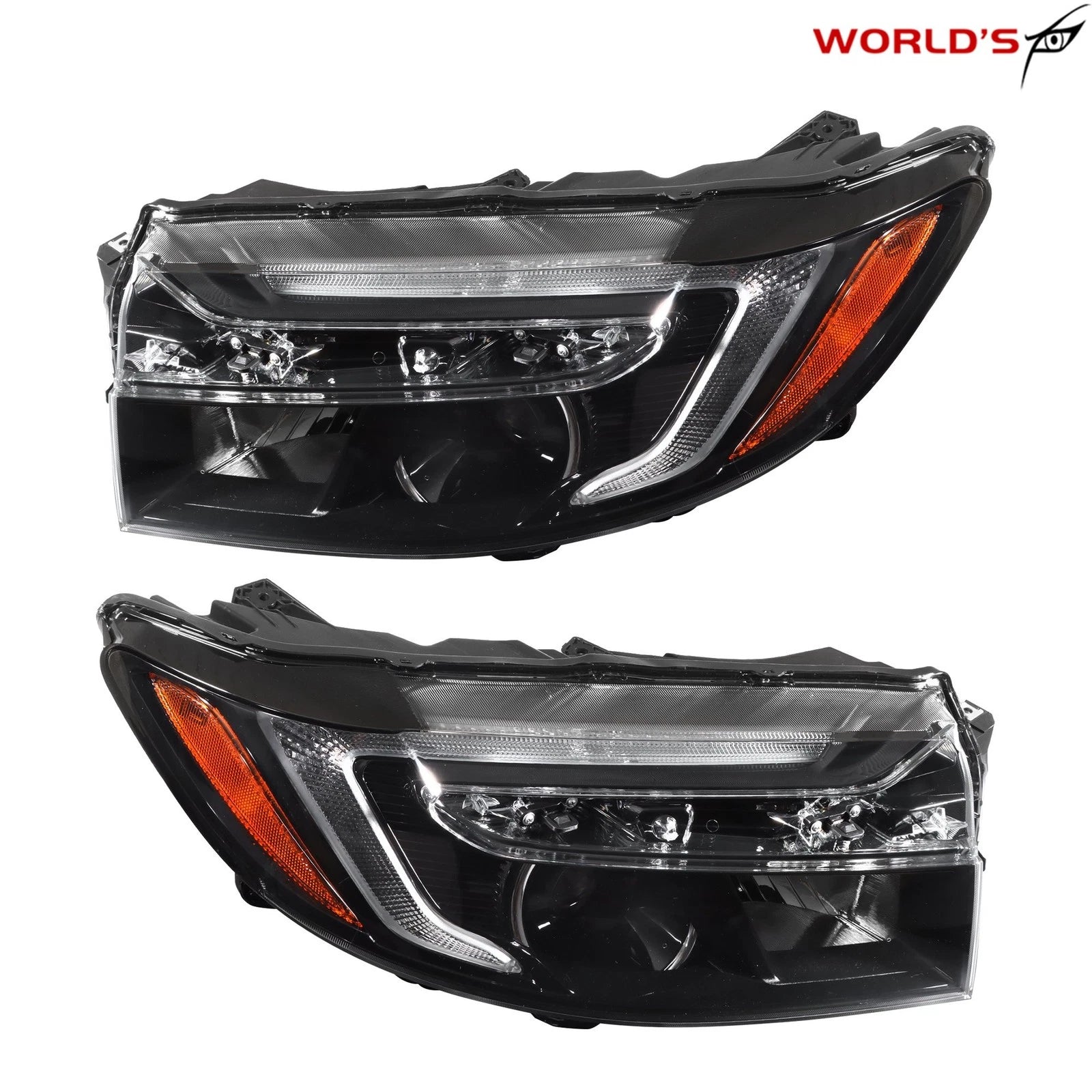 Set of 2 LED Headlights for Honda Ridgeline/Passport (2022–2025) Black