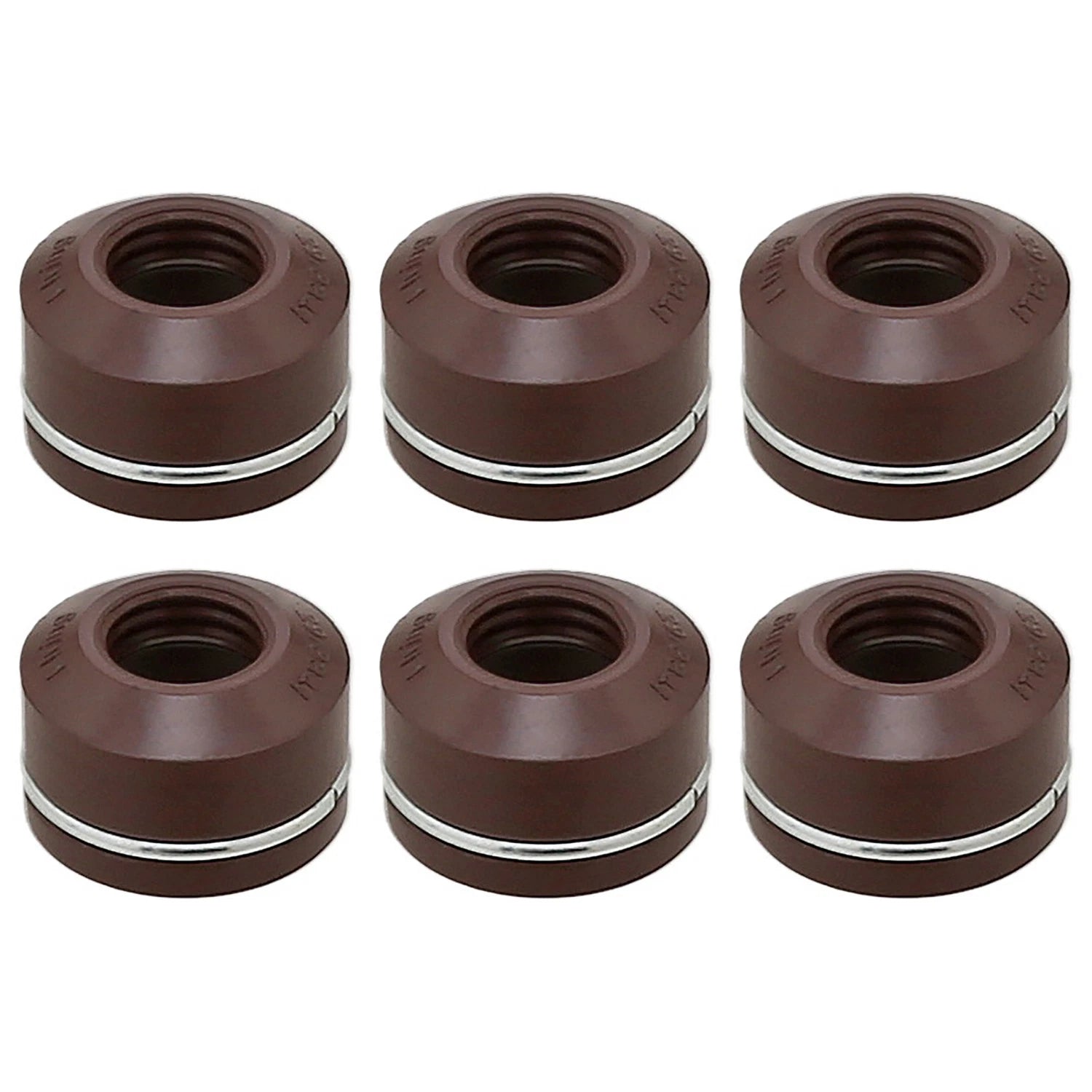 Set of 6 Engine Valve Stem Oil Seals for Mercedes W201 190E W124 260E 300CE 300E
