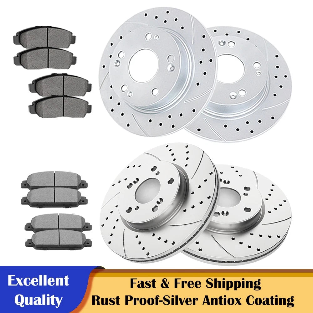 Drilled Rotors and Brake Pads Kit for Honda Accord (2013–2017)