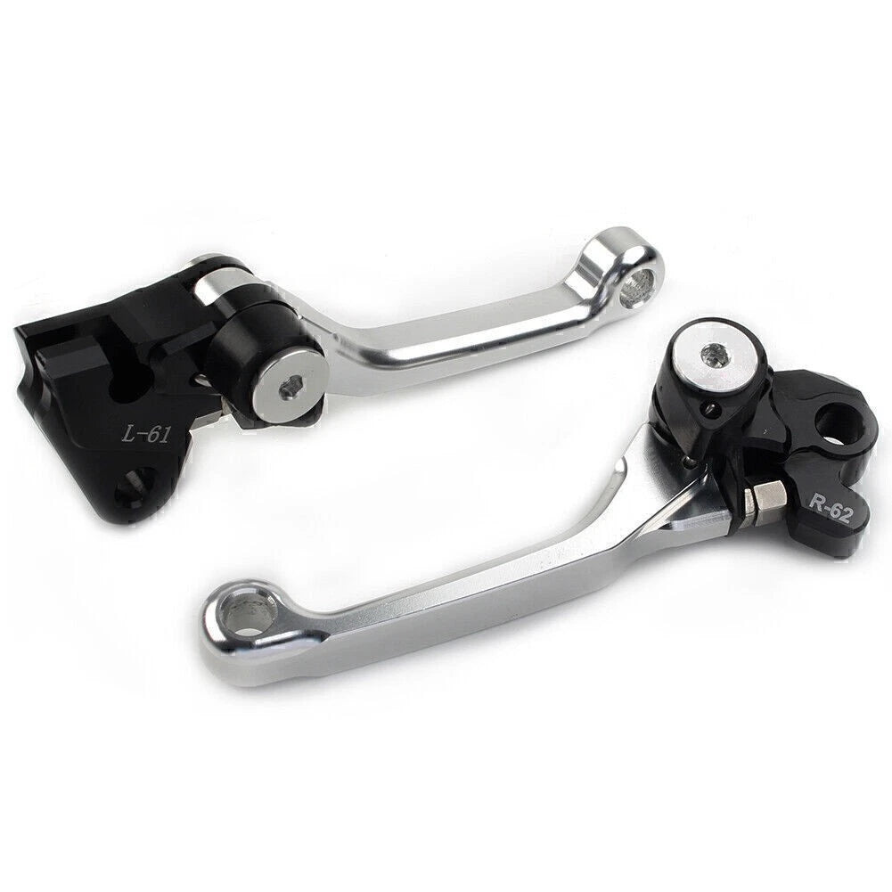 Pivot Dirt Clutch Brake Levers for Kawasaki KX450F (2006–2010, 2012) Silver