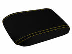 Console Lid Armrest Cover for Honda Prelude (1997–2001) Carbon Fiber Yellow Stitch