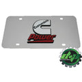 Cummins Power Stainless Steel License Plate Tag 3D Emblem Decal for