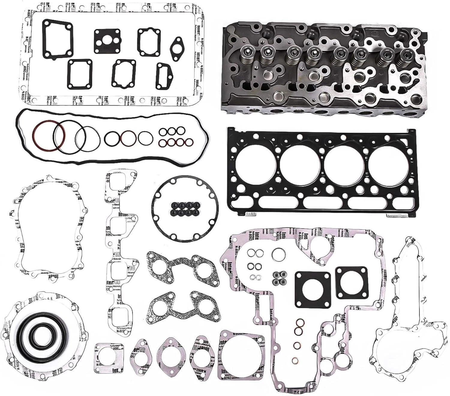 Complete Cylinder Head & Full Gasket for Kubota V2203/Bobcat 753 763 773