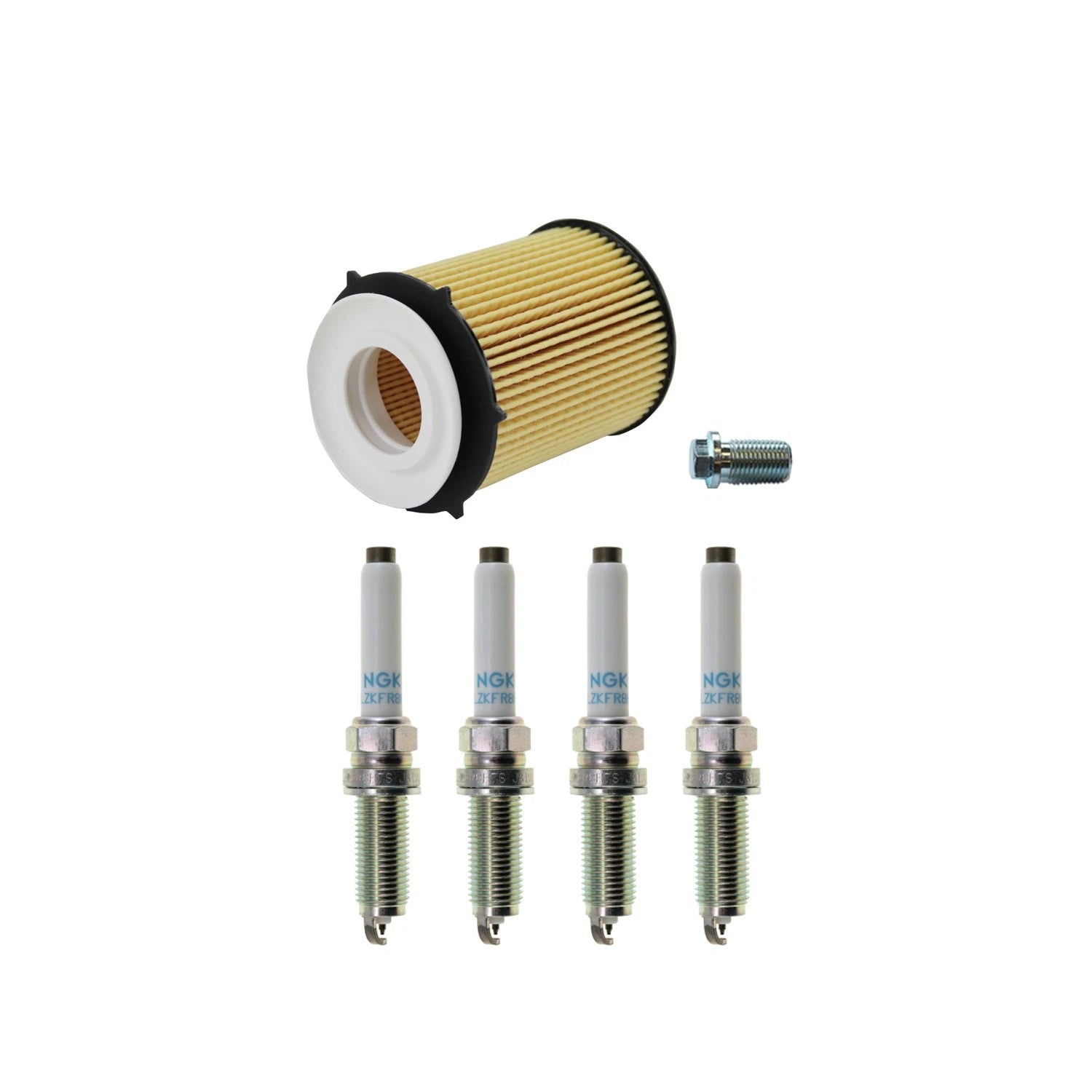 Wix Engine Oil Filter & NGK 4 Laser Iridium Spark Plugs for Mercedes CLA250 (2014–2019)