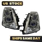 Halogen Headlight Set for Cadillac STS (2005–2011) w/ Bulbs Left+Right