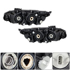 Set of 2 Halogen Headlight Assemblies for Honda Civic (2016-2021)