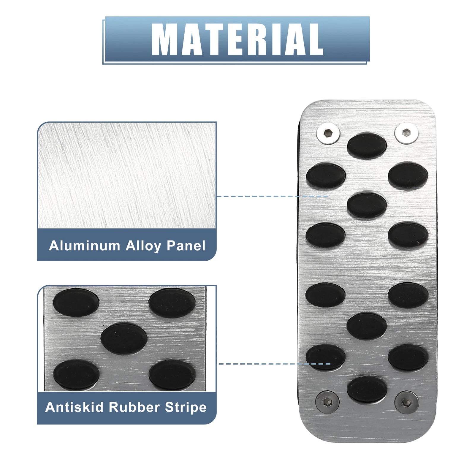 2X Gas Pedal Brake Pedal Pad Anti Slip Cover for Mitsubishi 