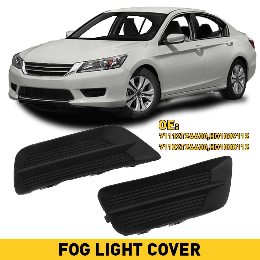 Set of 2 Front Bumper Fog Light Lamp Hole Covers for Honda Accord (2013–2015)