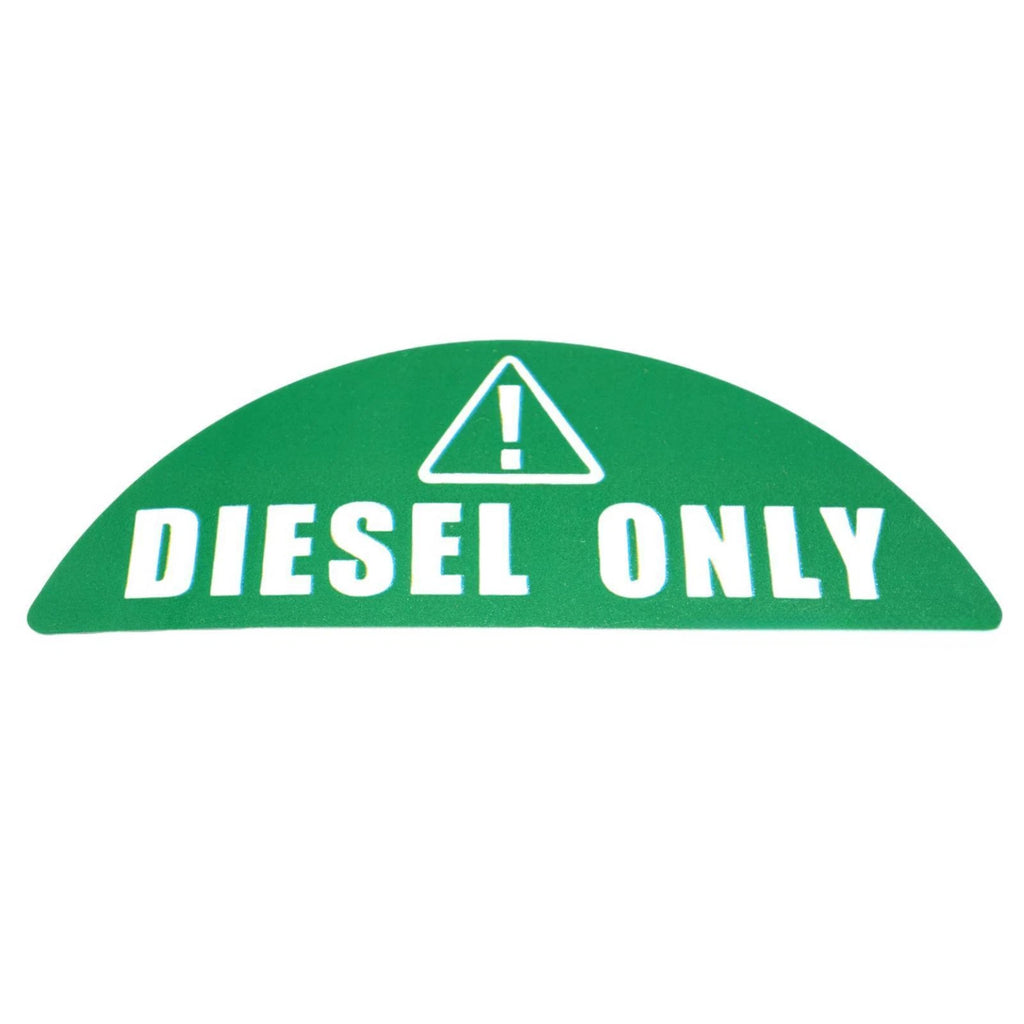 Diesel Only Sticker for Gas Cap (Green) - Diesel Label for Fleet Trucks
