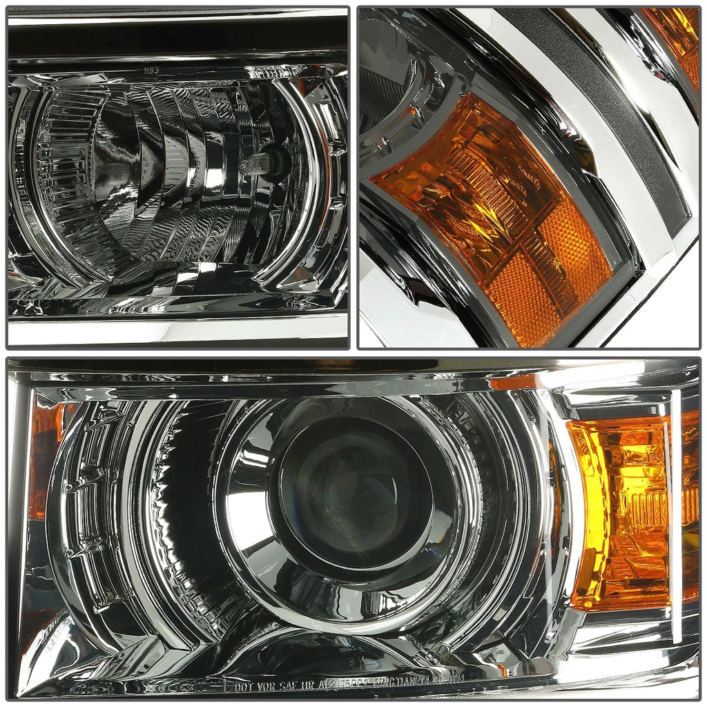 Smoked Housing Amber Side Projector Headlight for Chevy Silverado (2014–2015)
