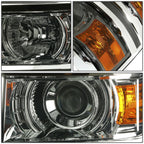 Smoked Housing Amber Side Projector Headlight for Chevy Silverado (2014–2015)