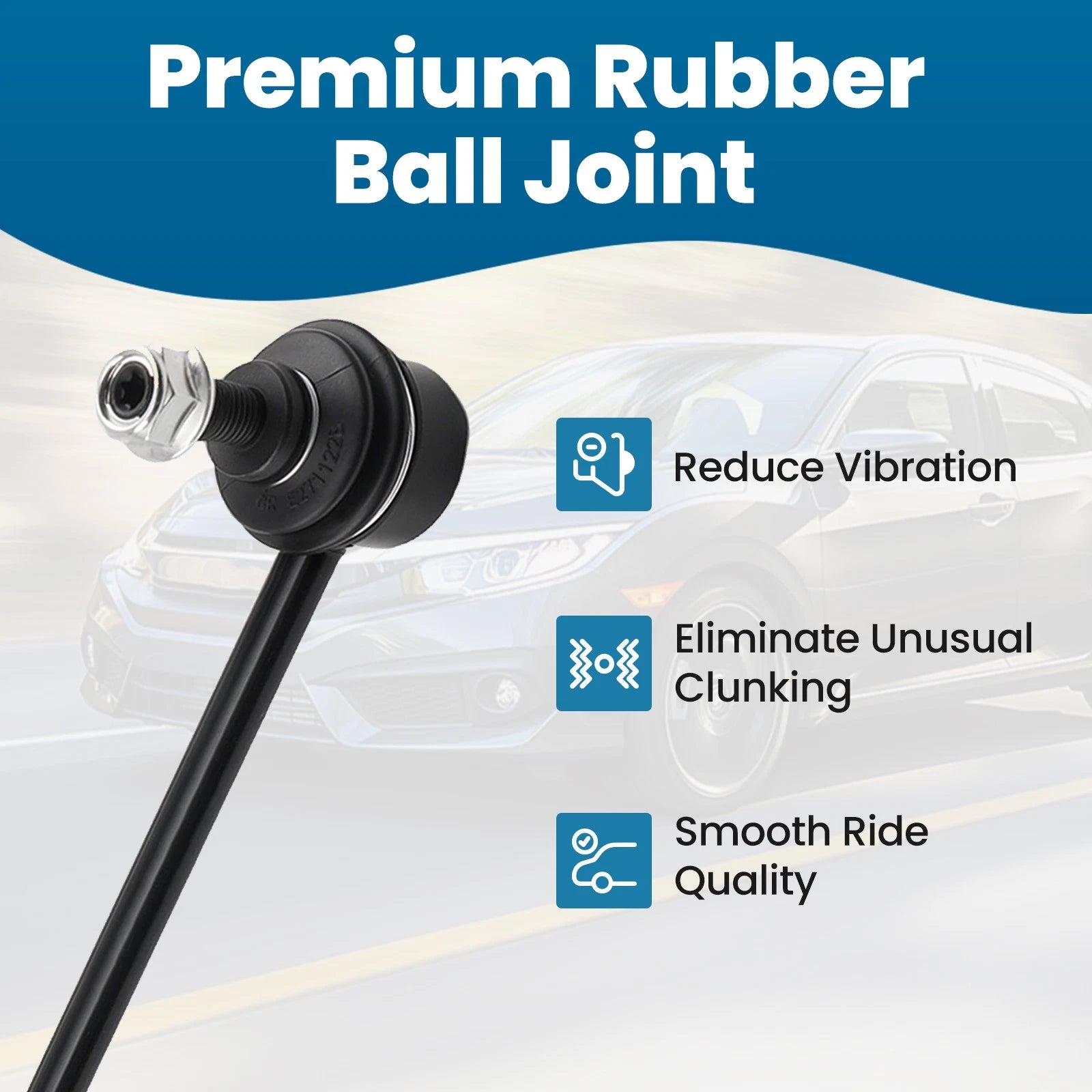 Set of 2 Front Left and Right Sway Bar End Links for Honda Civic CR-V Accord