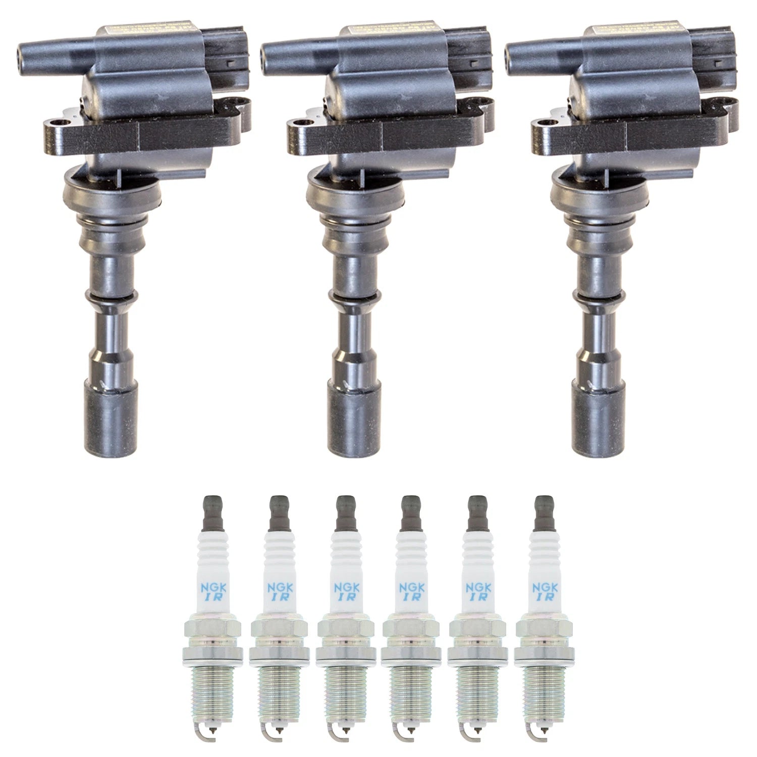 Set of 3 Ignition Coils & 6 NGK Iridium Spark Plugs for Sedona XG300 (1999–2006)