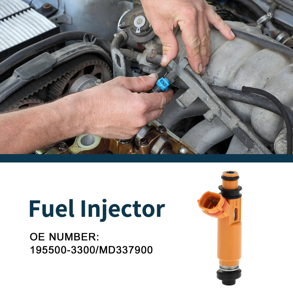 Fuel Injector No. 195500-3300 for Mitsubishi Montero (1998–2002) 1 Pc Orange