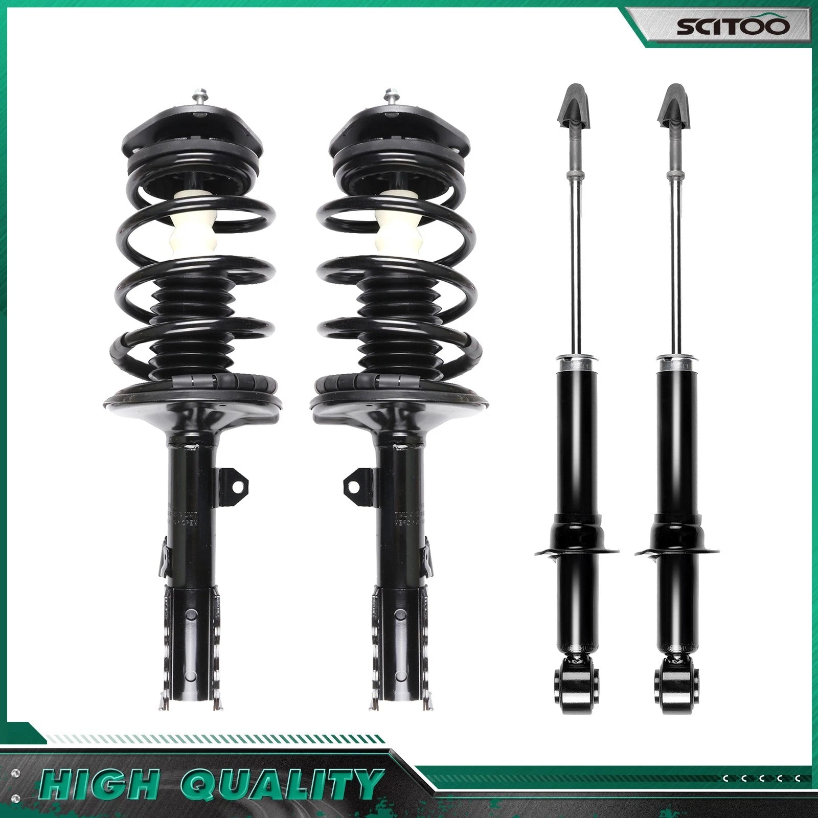 Front Complete Struts w/ Springs & Rear Shocks for Toyota Prius (2006–2009)