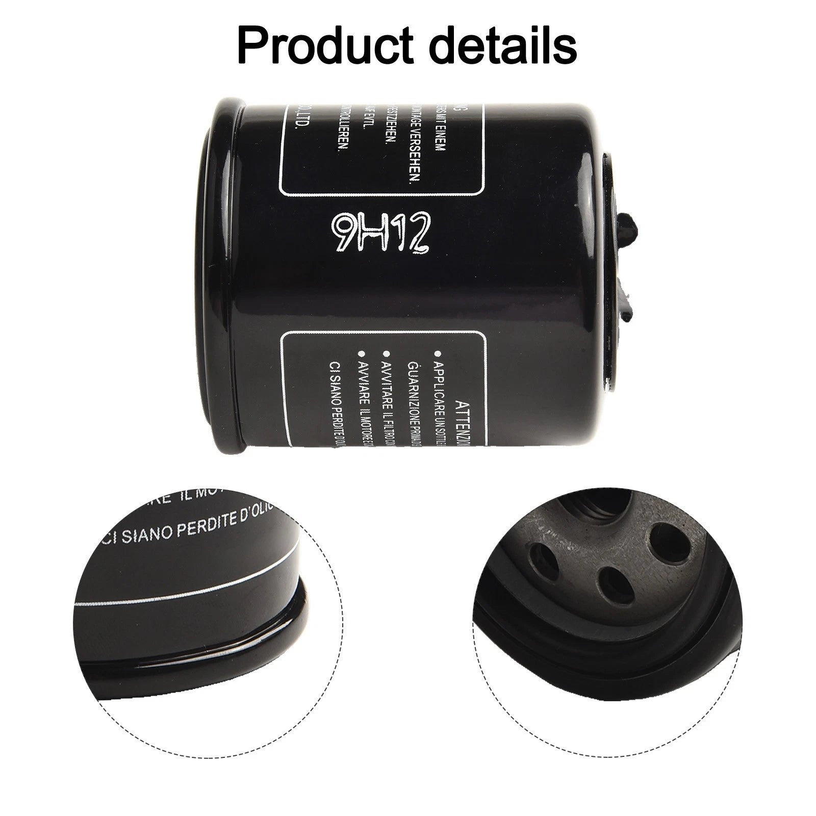 Oil Filter for Piaggio 125 (150-250) 1pcs Black