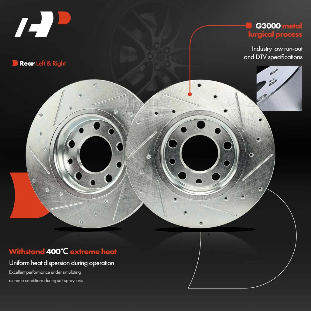 Rear Side Drilled Brake Rotor for Jeep Cherokee (2014–2022)