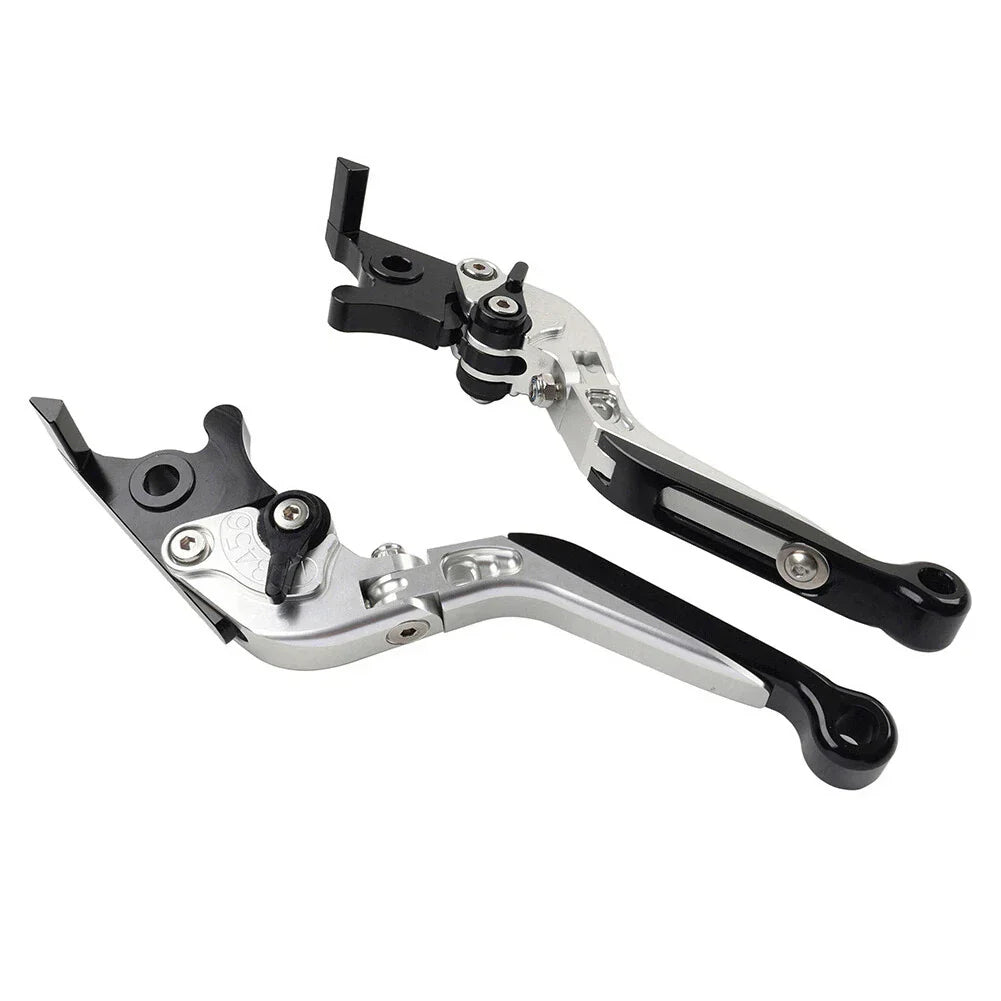 CNC Silver Extendable Brake Clutch Levers for Kawasaki ZX10R/RR/KRT/SE (16-20)