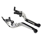 CNC Silver Extendable Brake Clutch Levers for Kawasaki ZX10R/RR/KRT/SE (16-20)