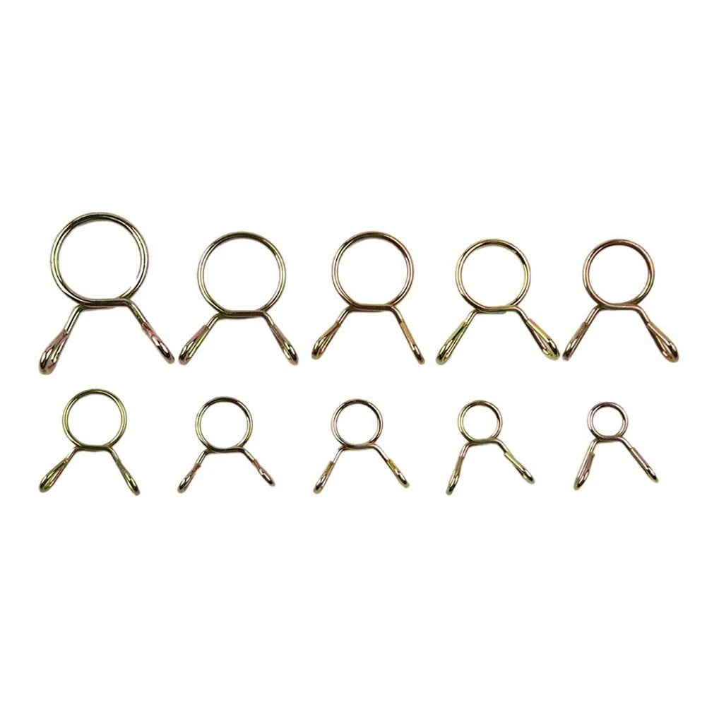 126 Pcs Fuel Line Hose Tubing Spring Clips Clamps Assortment Kit for Motorcycle
